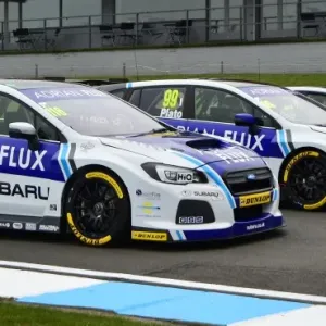 Print of a Subaru Levorg at BTCC Media Day