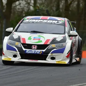 Print of a Honda Civic Type R at Brands Hatch Print of a Honda Civic Type R at Brands Hatch