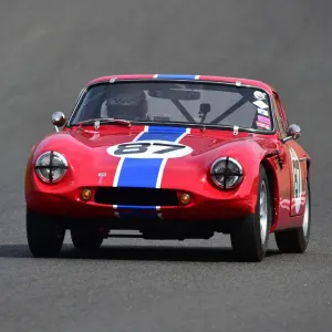 Print of a TVR Grantura in racing action Print of a TVR Grantura in racing action