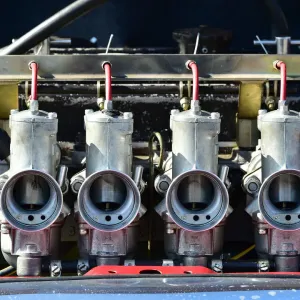 CM29 5443 Quad Amal carburettors on a Mini CM29 5443 Quad Amal carburettors on a Mini