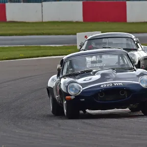 Donington Historic Festival 2021 Framed Print Collection: Jaguar Classic Challenge for Pre-66 Jaguar Cars