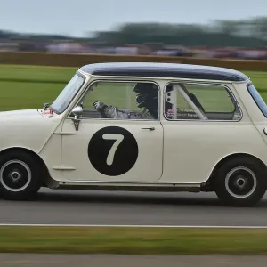 Print of a Mini Coopers racing at Goodwood Revival 2021
