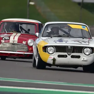 Silverstone Print: Alfa Romeo GT Junior and Morris Mini Cooper S Silverstone Print: Alfa Romeo GT Junior and Morris Mini Cooper S