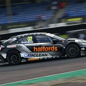 Print of Daniel Rowbottom in a Honda Civic Type R at the Thruxton Circuit