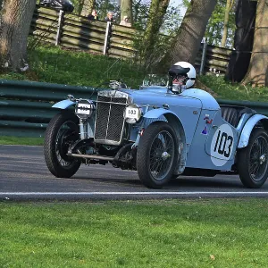 The Vintage Sports Car Club, Seaman and Len Thompson Trophies Race Meeting, Cadwell Park Circuit, Louth, Lincolnshire, England, June, 2022 Photographic Print Collection: Melville and Geoghegan Trophies Race