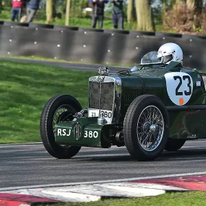 The Vintage Sports Car Club, Seaman and Len Thompson Trophies Race Meeting, Cadwell Park Circuit, Louth, Lincolnshire, England, June, 2022 Framed Print Collection: Under 30s Scratch Race