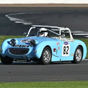 Print of a 1950s Austin Healey Frogeye Sprite at Silverstone