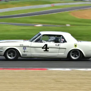 Print of a Ford Mustang on the Brands Hatch Grand Prix Circuit