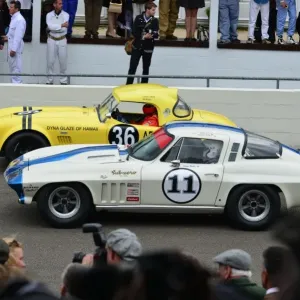 Craig Davies, Derek Bell, Chevrolet Corvette Sting Ray, Bill Bridges, Ludovic Lindsay, AC Cobra Craig Davies, Derek Bell, Chevrolet Corvette Sting Ray, Bill Bridges, Ludovic Lindsay, AC Cobra