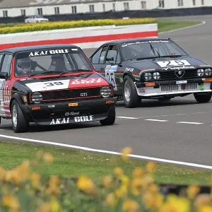 CZ1_7193 Mark Wilson, Karl Jones, Volkswagen Golf GTi Mk1, Chris Snowdon, Tiff Needell, Alfa Romeo GTV6.jpg