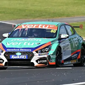 Print of Tom Ingram driving a Hyundai i30N at Brands Hatch Print of Tom Ingram driving a Hyundai i30N at Brands Hatch