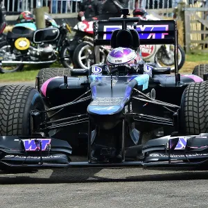 Formula 1 Print: Sophia Floersch's Alpine F1 Team Car at Goodwood Formula 1 Print: Sophia Floersch's Alpine F1 Team Car at Goodwood