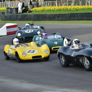 Simon Drabble, Jaguar D-Type, ASJ 329, Rupert Wood, Widi-Climax, Oliver Bryant, Lotus Climax 15 , Derek Hood , Lister Jaguar Costin , Réunion des membres du Goodwood 72ème.