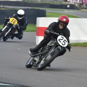 Bill Swallow, Sam Rhodes, Velocette MT 500, Alejandro Tejedo, Joaquin Folch-Rusinol, Norton Manx, Barry Sheene Memorial Trophy, Goodwood Revival 2014 Bill Swallow, Sam Rhodes, Velocette MT 500, Alejandro Tejedo, Joaquin Folch-Rusinol, Norton Manx, Barry Sheene Memorial Trophy, Goodwood Revival 2014
