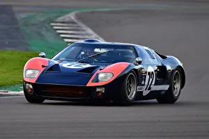 Prints of Richard Cook, David Cuff, Ford GT40, Amon Cup for Ford GT40s, Motor Racing Legends, Silverstone, Towcester, Northamptonshire, England, October 2021 Motor Racing Legends, Silverstone, October 2021 Prints: CJ10 2100 Richard Cook, David Cuff, Ford GT40
