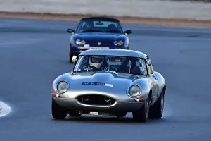 VSCC Pomeroy Trophy, Silverstone, February 2022 Prints: CJ10 3234 Mark Butterworth, Jaguar E-Type semi-lightweight