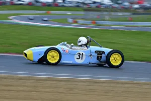 Prints of Peter Edbrooke, Lotus 18, Twenty minutes of racing for the FJHRA/HSCC Historic Formula Junior Championship - Front Engine and Rear Engine Class C, FJHRA, Formula Junior Historic Racing Association HSCC Brands Indy April 2022 Prints: CJ10 4552 Peter Edbrooke, Lotus 18
