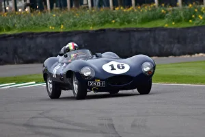 Peter Collins Trophy Prints: CJ10 7222 Marino Franchitti, Jaguar D-Type