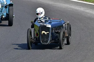 Prints of Wilfred Cawley, Austin 7 Special, Allcomers Handicap Race, a five lap race with the objective being that all vehicles irrespective of size, weight or engine power, have an equal prospect of winning The Vintage Sports Car Club, Seaman And Len Thompson Trophies Race Meeting, Cadwell Park Circuit, Louth, Lincolnshire, England, June, 2022 Prints: CJ10 7844 Wilfred Cawley, Austin 7 Special