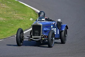 Prints of Jim Catnach, Frazer Nash Sports, Allcomers Handicap Race, a five lap race with the objective being that all vehicles irrespective of size, weight or engine power, have an equal prospect of winning The Vintage Sports Car Club, Seaman And Len Thompson Trophies Race Meeting, Cadwell Park Circuit, Louth, Lincolnshire, England, June, 2022 Prints: CJ10 7853 Jim Catnach, Frazer Nash Sports