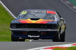 Prints of Matthew Snowball, Plymouth Cuda Trans Am, Youngtimer Touring Car Challenge, an eclectic mix of; touring cars, sports cars, prototypes, Le Mans cars from Great Britain, mainland Europe Masters Historic Festival - Brands Hatch - 28th/29th May 2022 Prints: CJ11 2880 Matthew Snowball, Plymouth Cuda Trans Am