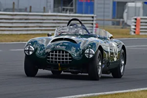 Prints of Rick Willmott, Jaguar XK140 Gomm Special, The Royal Automobile Club Woodcote Trophy and Stirling Moss Trophy, A one hour two driver race for historic vehicles from the 1950s to early 1960 s Motor Racing Legends - Snetterton Historic 200 July 2022 Prints: CJ11 6767 Rick Willmott, Jaguar XK140 Gomm Special