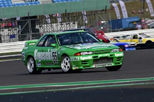 Prints of Andy Middlehurst, Nissan Skyline, An impressive grid for the Tony Dron Memorial Trophy for MRL Historic Touring Cars, a 45 minute race on the full Grand Prix circuit, with an optional second driver The Classic Silverstone August 2022 Prints: CJ11 8160 Andy Middlehurst, Nissan Skyline