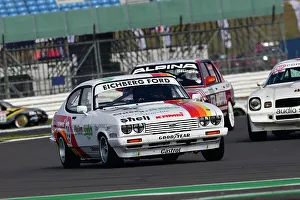 Prints of Marcus Jewell, Ben Clucas, Ford Capri, An impressive grid for the Tony Dron Memorial Trophy for MRL Historic Touring Cars, a 45 minute race on the full Grand Prix circuit The Classic Silverstone August 2022 Prints: CJ11 8173 Marcus Jewell, Ben Clucas, Ford Capri
