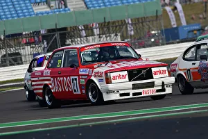 Prints of John Young, James Young, Volvo 242, An impressive grid for the Tony Dron Memorial Trophy for MRL Historic Touring Cars, a 45 minute race on the full Grand Prix circuit The Classic Silverstone August 2022 Prints: CJ11 8179 John Young, James Young, Volvo 242