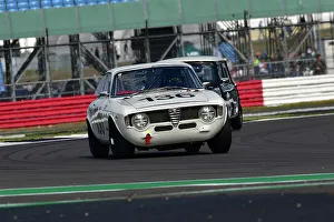 Prints of Allan Thom, Alfa Romeo Giulia Sprint GTA, An impressive grid for the Tony Dron Memorial Trophy for MRL Historic Touring Cars, a 45 minute race on the full Grand Prix circuit The Classic Silverstone August 2022 Prints: CJ11 8225 Allan Thom, Alfa Romeo Giulia Sprint GTA