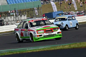 Prints of David Tomlin, Ford Sierra Cosworth RS500, An impressive grid for the Tony Dron Memorial Trophy for MRL Historic Touring Cars, a 45 minute race on the full Grand Prix circuit The Classic Silverstone August 2022 Prints: CJ11 8227 David Tomlin, Ford Sierra Cosworth RS500