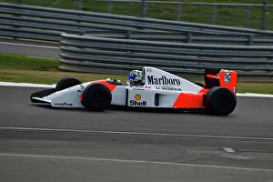 Prints of Matthew Wrigley, McLaren MP4/7, Ignition GP 90's F1, Demonstration laps from F1 cars from 1989 to 1999, a time before turbocharging, powered by high revving engines with V8 The Classic Silverstone August 2022 Prints: CJ12 0373 Matthew Wrigley, McLaren MP4-7