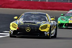 Prints of Stephen Walton, Mercedes-AMG GT4, Masters GT4 Classic Silverstone Challenge, two thirty minute races for vehicles constructed to GT4 regulations, divided into two classes The Classic Silverstone August 2022 Prints: CJ12 0510 Stephen Walton, Mercedes-AMG GT4