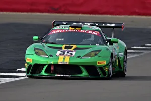 Prints of John Dickson, Lotus Evora GT4, Masters GT4 Classic Silverstone Challenge, two thirty minute races for vehicles constructed to GT4 regulations, divided into two classes The Classic Silverstone August 2022 Prints: CJ12 0511 John Dickson, Lotus Evora GT4
