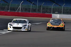 Prints of Freddie Tomlinson, Ginetta G56 GT4, Seb Hopkins, Porsche 718 Cayman GT4 RS CS, Masters GT4 Classic Silverstone Challenge, two thirty minute races for vehicles constructed to GT4 regulations The Classic Silverstone August 2022 Prints: CJ12 0518 Freddie Tomlinson, Ginetta G56 GT4, Seb Hopkins, Porsche 718 Cayman GT4 RS CS