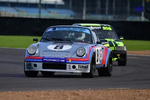 Prints of Keir Edmonds, Porsche 911 Carrera, Advantage Motorsport Future Classics, a forty minute race with the option of a second driver or a two car team, but with a mandatory pit stop, featuring GT cars CSCC Silverstone Spectacular, October 2022 Prints: CJ12 2530 Keir Edmonds, Porsche 911 Carrera