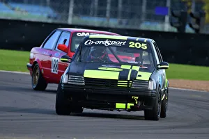 Prints of Nick Mellor, Peter Hutton, Peugeot 205 GTi, Advantage Motorsport Future Classics, a forty minute race with the option of a second driver or a two car team, but with a mandatory pit stop CSCC Silverstone Spectacular, October 2022 Prints: CJ12 2531 Nick Mellor, Peter Hutton, Peugeot 205 GTi