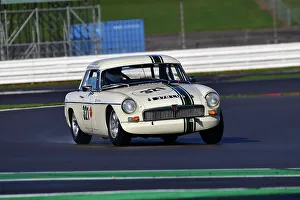 HRDC Dunlop Allstars With HRDC Classic Alfa Challenge, Motor Racing Legends Prints: CJ12 3991 Stephen Moffatt, MG B Roadster