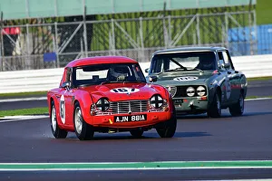 HRDC Dunlop Allstars With HRDC Classic Alfa Challenge, Motor Racing Legends Prints: CJ12 4002 Andrew Moore, Triumph TR4