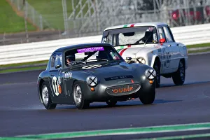 HRDC Dunlop Allstars With HRDC Classic Alfa Challenge, Motor Racing Legends Prints: CJ12 4013 Ding Boston, Austin Healey Sebring Sprite