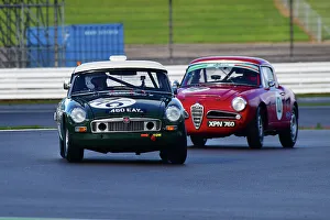 HRDC Dunlop Allstars With HRDC Classic Alfa Challenge, Motor Racing Legends Prints: CJ12 4030 David Green, MG B Roadster