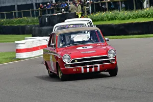 Jim Clark Trophy Prints: CJ12 5252 Henry Mann, Karun Chandhok, Ford Lotus Cortina Mk1