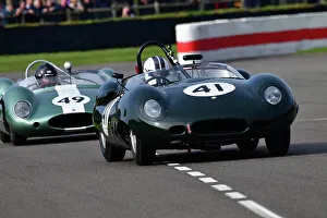 Salvadori Cup Prints: CJ12 6437 Mark Donnor, Lister-Jaguar Costin, Shane Brereton, Cooper-Climax T49 Monaco