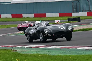 MRL RAC Woodcote Trophy And Stirling Moss Trophy For Pre-’56 And Pre-’61 Sports Cars Prints: CJ12 7119 John Pearson, Gary Pearson, Jaguar D-Type