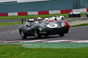 MRL RAC Woodcote Trophy And Stirling Moss Trophy For Pre-’56 And Pre-’61 Sports Cars Prints: CJ12 7124 Karl Jones, Benjamin Eastick, Jaguar D-Type