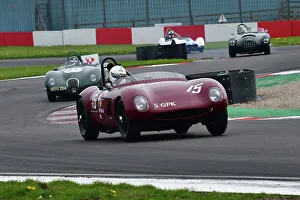 MRL RAC Woodcote Trophy And Stirling Moss Trophy For Pre-’56 And Pre-’61 Sports Cars Prints: CJ12 7158 John Burton, Jaguar Alton
