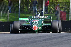 Prints of Ken Tyrrell, Tyrrell 011, Masters Racing Legends, two races of twenty minutes for F1 cars from the years 1966 to 1985, split into four classes, Jackie Stewart, Patrick Head, Niki Lauda Masters Historic Festival, Brands Hatch, May 2023 Prints: CJ12 9278 Ken Tyrrell, Tyrrell 011