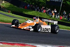 Prints of Neil Glover, Arrows A5, Masters Racing Legends, two races of twenty minutes for F1 cars from the years 1966 to 1985, split into four classes, Jackie Stewart, Patrick Head, Niki Lauda Masters Historic Festival, Brands Hatch, May 2023 Prints: CJ12 9344 Neil Glover, Arrows A5