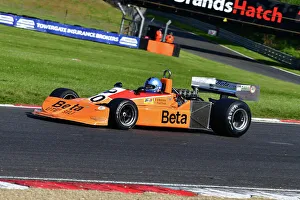 Prints of Paul Grant, March 761, Masters Racing Legends, two races of twenty minutes for F1 cars from the years 1966 to 1985, split into four classes, Jackie Stewart, Patrick Head, Niki Lauda Masters Historic Festival, Brands Hatch, May 2023 Prints: CJ12 9345 Paul Grant, March 761