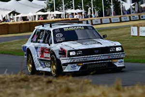 Ultimate Rally Car Prints: CJ12 9942 Travis Pastrana, Subaru Gymkhana GL Wagon